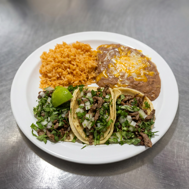 #2 - 3 Street Style Steak Tacos..